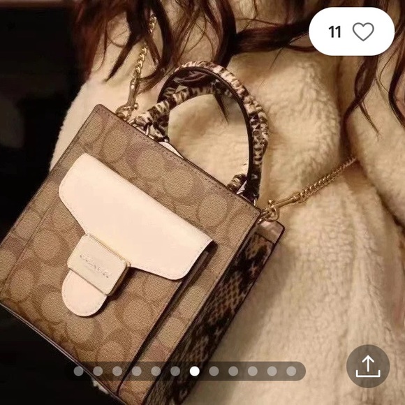 COACH Mini Pepper Crossbody In Signature Canvas C7227 - Picture 10 of 11